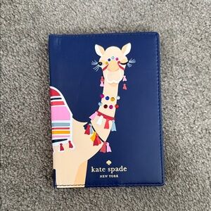 Kate Spade Navy Passport Holder with Llama Art